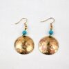 Aros bronce y turquesa
