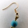 Aros bronce y turquesa