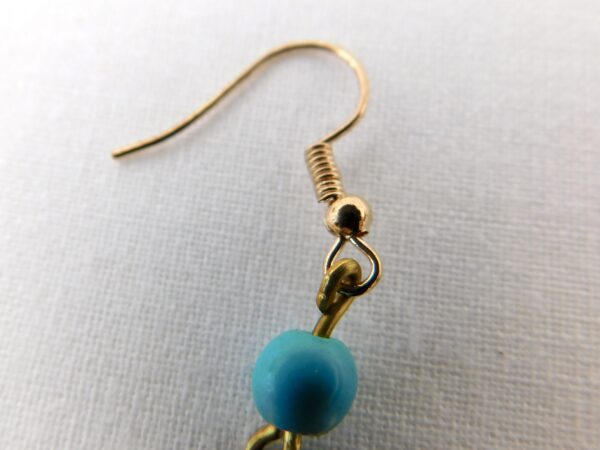 Aros bronce y turquesa
