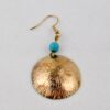 Aros bronce y turquesa