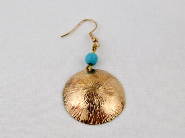 Aros bronce y turquesa